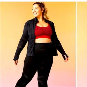 NWT Fabletics Seemless Mock Neck Zip Jacket